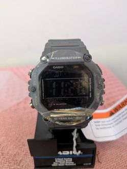 Casio Illuminator 10 Year Battery Stainless Steel Watch New 