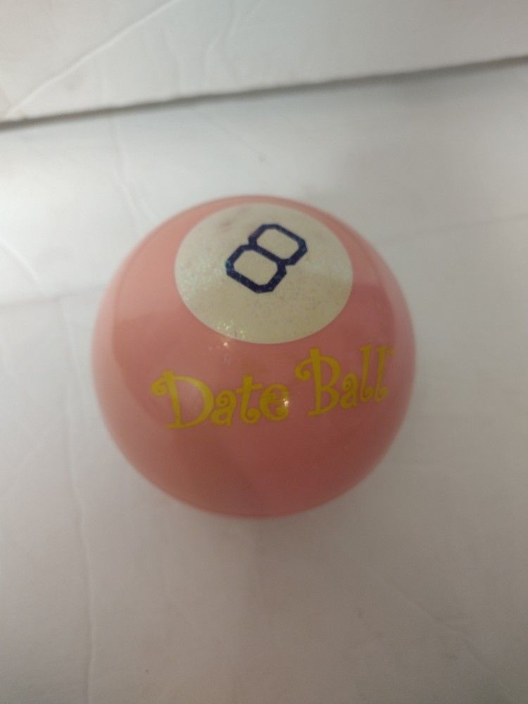 Vintage Pink Magic 8 Ball - “Date Ball”: Original Dating App! Preowned. Glitter