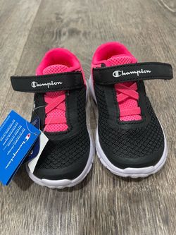New Champion Toddlers Sneakers Black and Pink