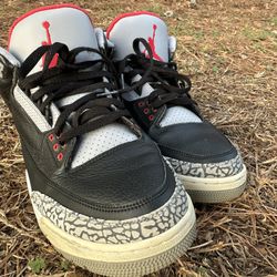 pair of Nike Air Jordan 3 Retro "Black Cement" sneakers. Size 13