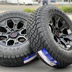 17" Wheels 265/70R17 Tires TRD PRO Toyota 4runner Tacoma Tundra Rims FJ Cruiser Sequoia Lexus GX460 GX470 GX Black Bronze 6x139.7