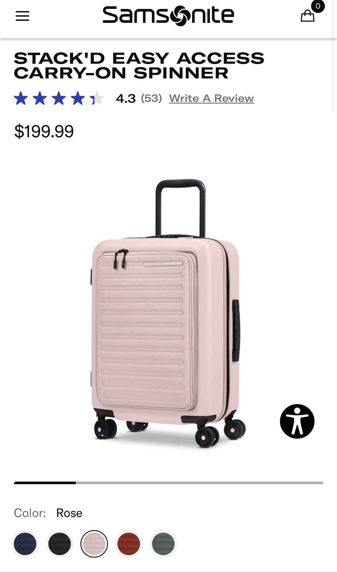 SAMSONITE STACK'D EASY ACCESS CARRY-ON SPINNER