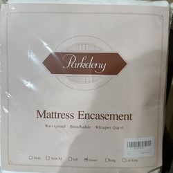 Parkdeny Queen Waterproof Cooling Mattress Cover, Rayon from Bamboo Encasement, 3D Air Fabric, Breathable, Noiseless, Washable, Fits 5"-15" Deep Mattr