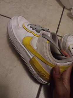 Nike airforce pink yellow white