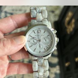 Michael Kors watch - Grey marble - extra links as pictured as well