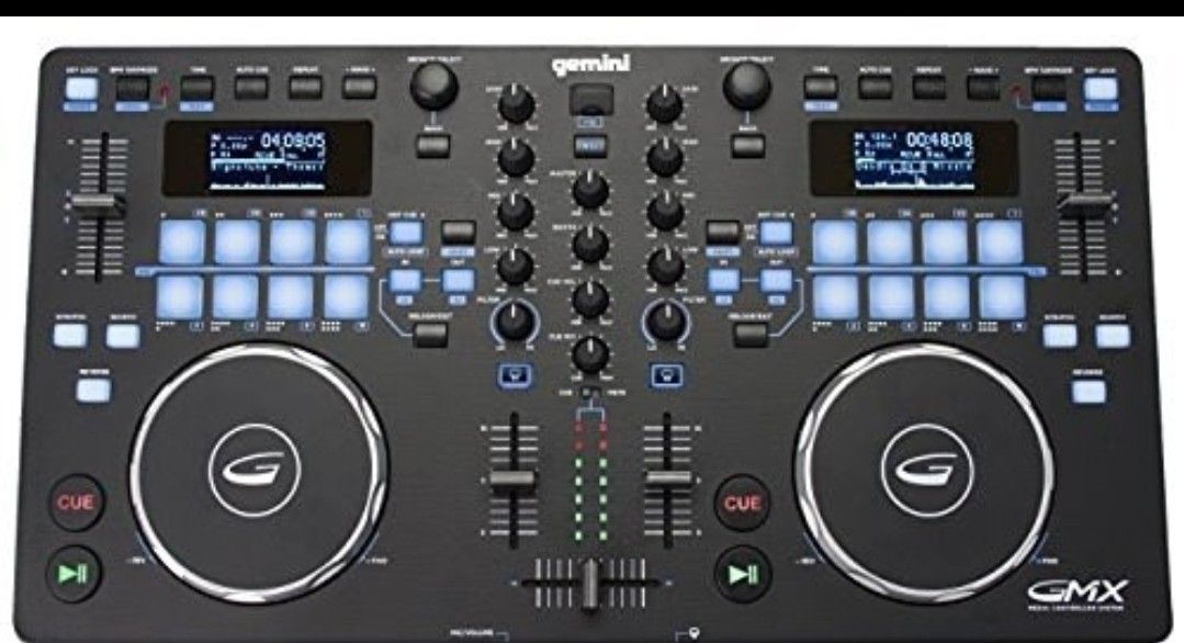 Gemini Sound GMX Versatile DJ Controller & Media Player - Compact USB/MIDI System with VirtualDJ LE, Ideal for Mobile DJs & Live Performances