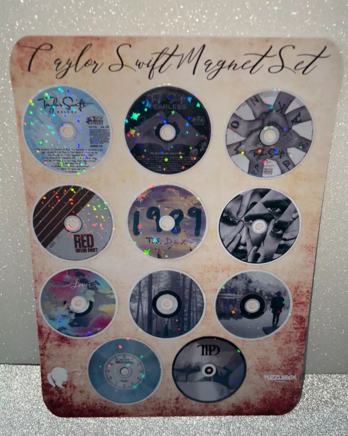Taylor Swift Album Magnet Set ~Mini CD’d ~ Swiftie Merch ~ The Tortured Poets Department