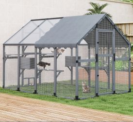 Cat Catio, 9 feet, Cat Condo, Extra Large Catio Outdoor Cat Enclosure w/ 7 Platforms NEW
