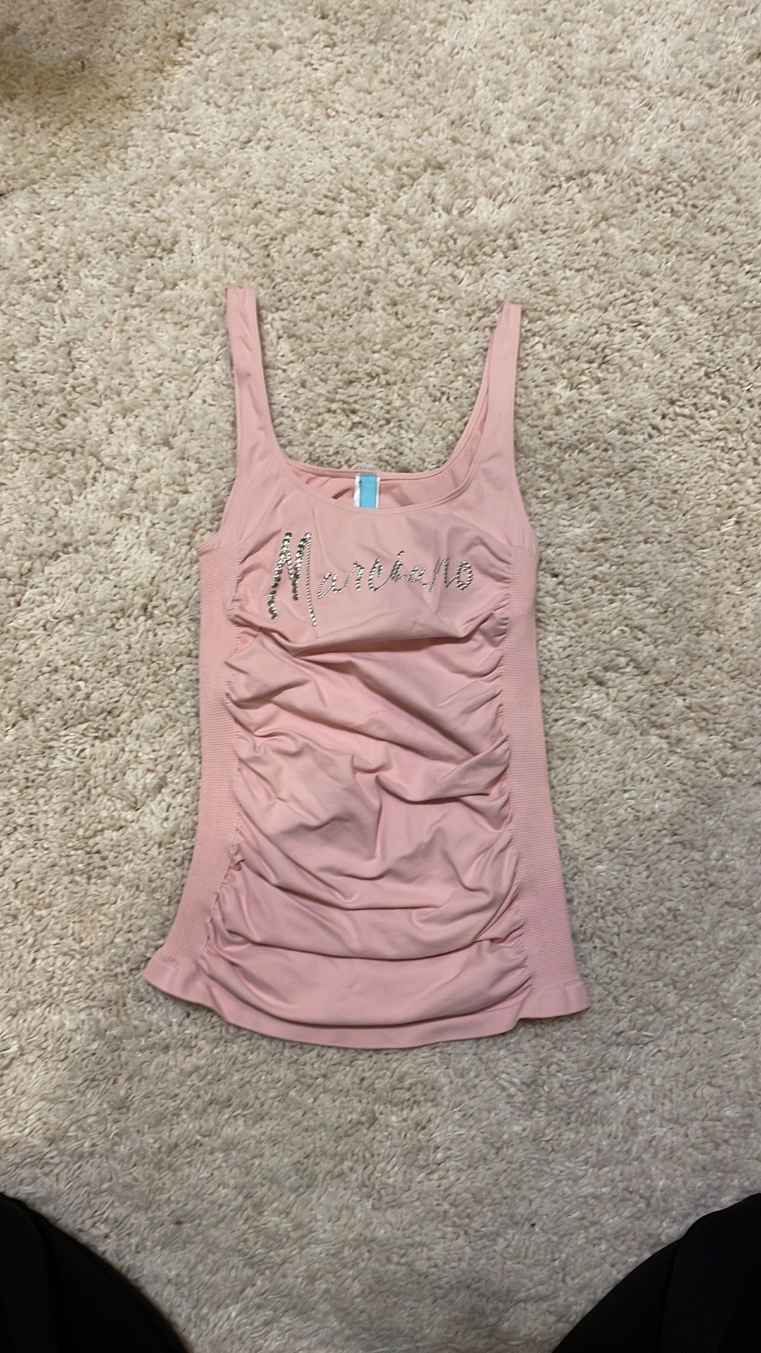Guess Marciano pink silver medium microfiber spandex worn once. No piling