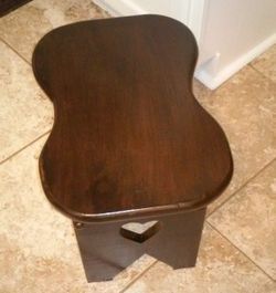 Stool Seat- Stained Wood