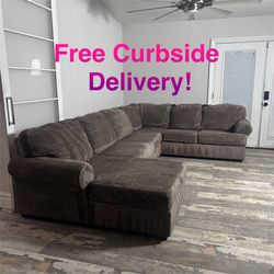 Free Curbside Delivery! Large Sectional Couch