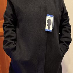 Women Coat Pendleton cascade Wool Black Coat Size L