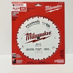 Milwaukee Framing Wood Circular Blade 8 1/4 in 24 tooth Brand New