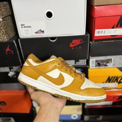 Nike Dunk Low Next Nature Phantom Gold size 11.5W 10M  USED But Clean