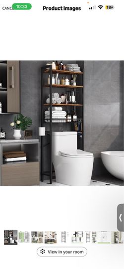 Over the toilet shelf