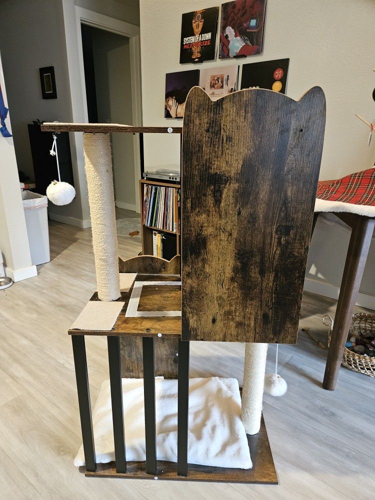 3-Tier Modern Cat Tree Tower Condo, Cat Scratch