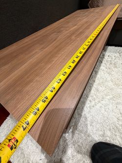 Walnut Wood finish table with Shelf 48 Inches