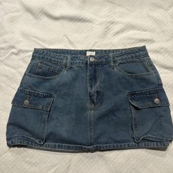 DENIM JEAN SKIRT