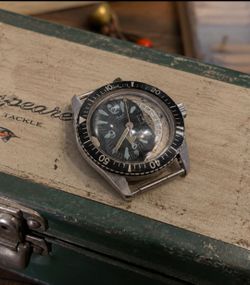 Vintage Marcel calendar skin diver dive watch t swiss t as is