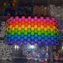 Rainbow Handmade Kandi Bracelet 