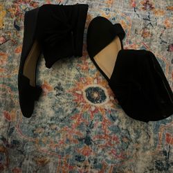 Faux Suede Open Toe Bootie Flat Size 8.5