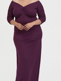 Torrid Burgundy/Wine Color Floor Length Dress