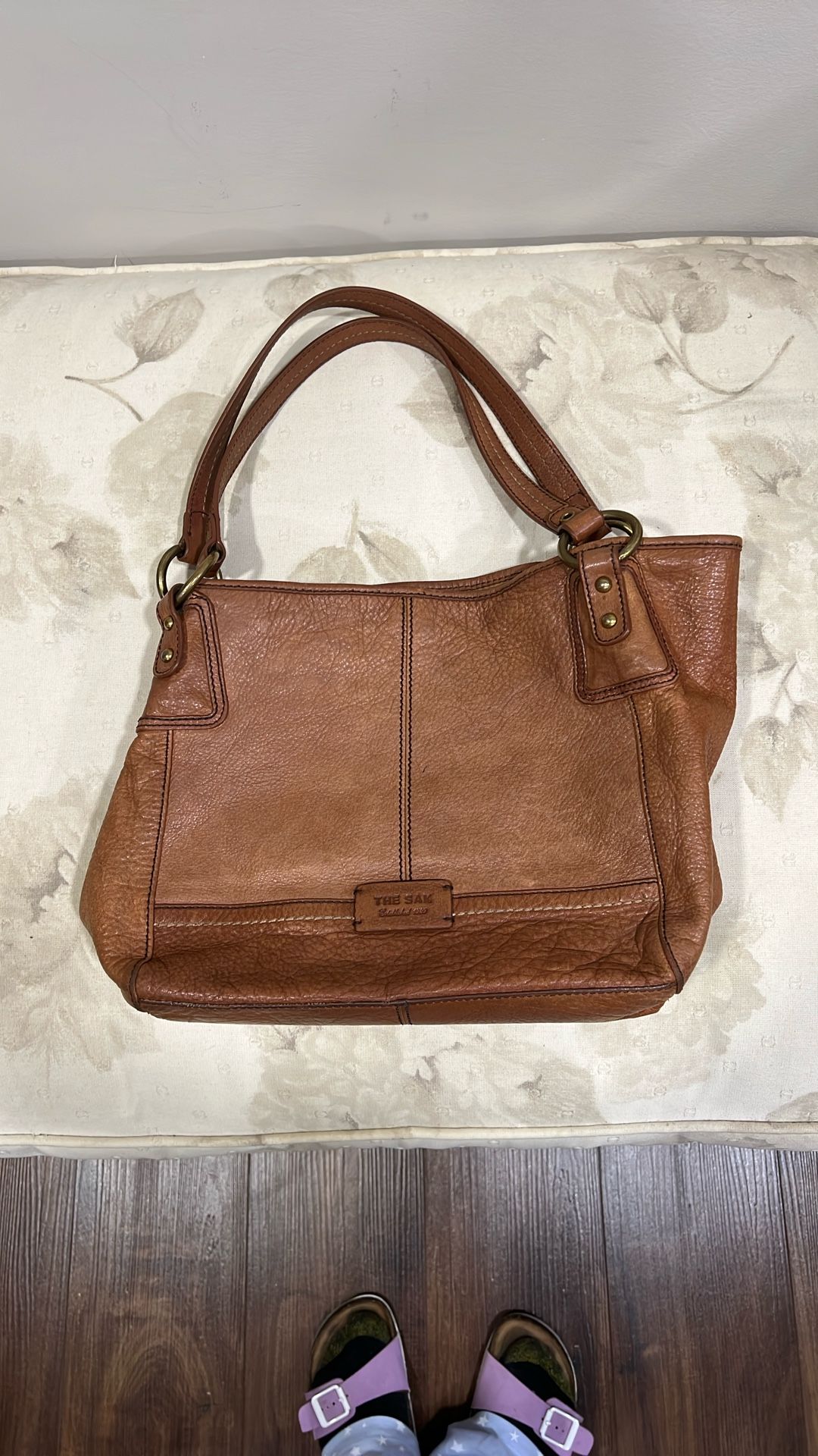 The Sak Leather Shoulder Bag Brown