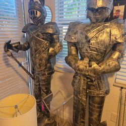 Handcrafted 7.5 ft tall medieval Knights