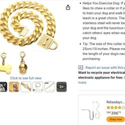 Gold Plated Figerou Chain With Cubic Zirconia DOG Collar