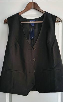 Lands' End Black Suit Vest Size 10