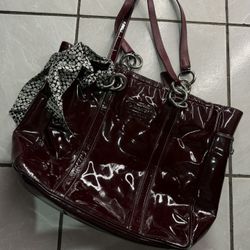 Vintage Coach Bag Burgundy Leather🍷💋