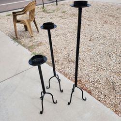 Three Candle Holders 