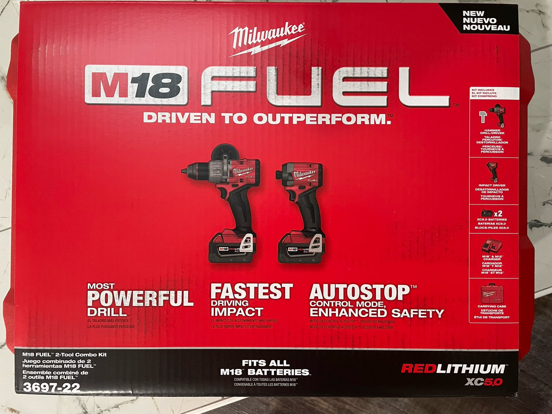 Milwaukee M18 Hammer Drill And Impact Driver Gen 4 Set