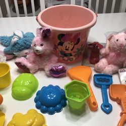Mini Mouse, Easter, basket, and accessories