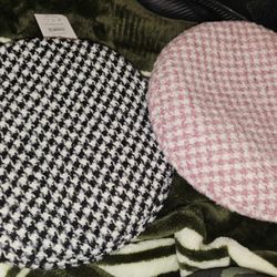 Womens Houndstooth Berets One Size