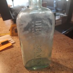 Vintage Cleaning Solution Glass Bottle
