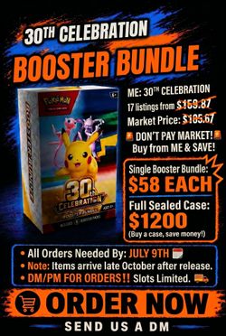 Pokémon 30th celebration bundles.
