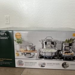NEW Cuisinart Chef’s Classic 11-Piece Stainless Steel Cookware Set – Sealed Box