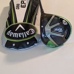 RH MINT CALLAWAY GREAT BIG BERTHA EPIC GBB STAR JAIL BREAK ADJUSTABLE DRAW. FADE DRIVER 10.5*  PROJECT X 6.0 S. FLEX GRAPHITE SHAFT W/ GOLF PRIDE GRIP