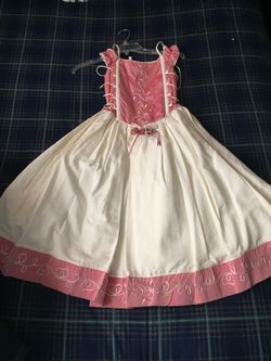 Pink embroidered dress
