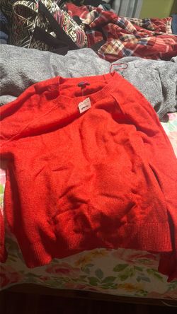 Red Knit Crewneck Sweater with Tags