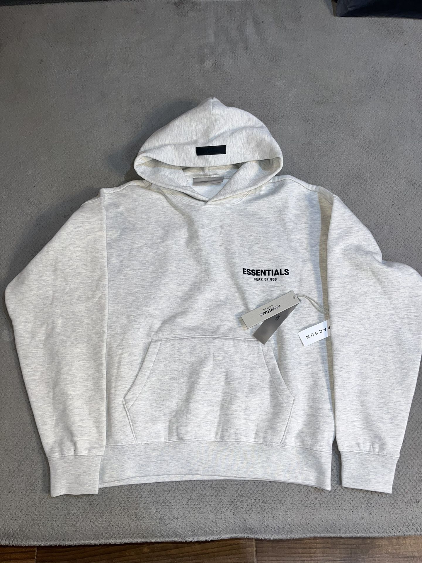 Essentials Fear Of God light oatmeal hoodie