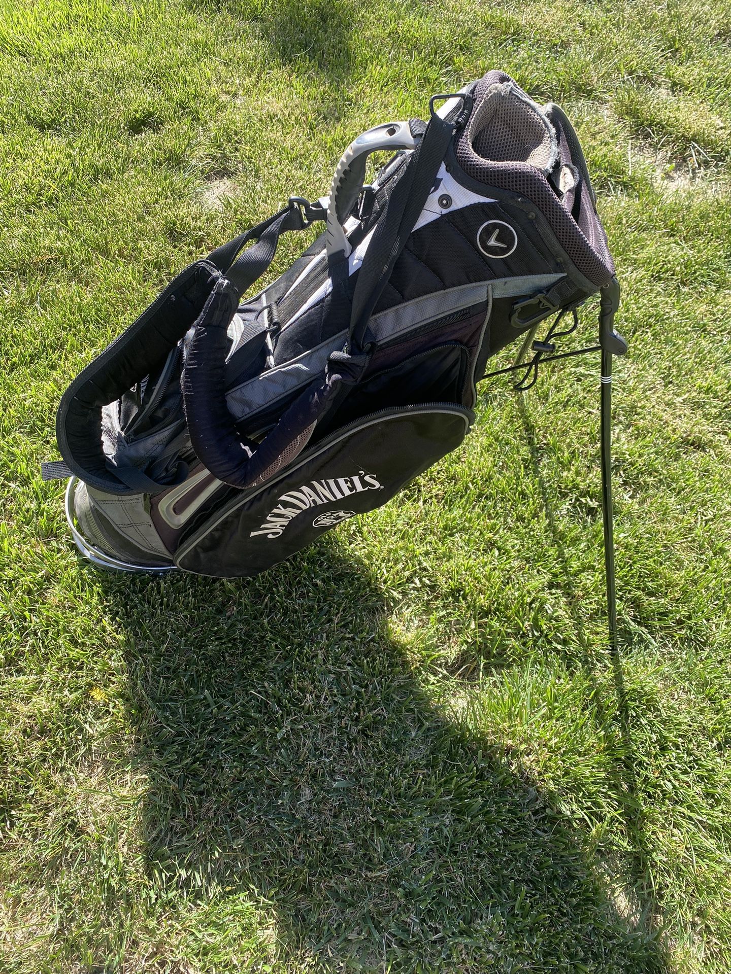 Callaway Jack Daniels Old No 7 Black Golf Cart Bag 8 Way Hyper Lite 4 Whiskey