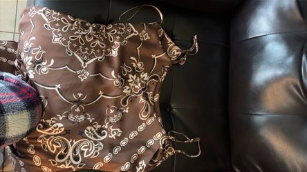 Brown adjustable long dress