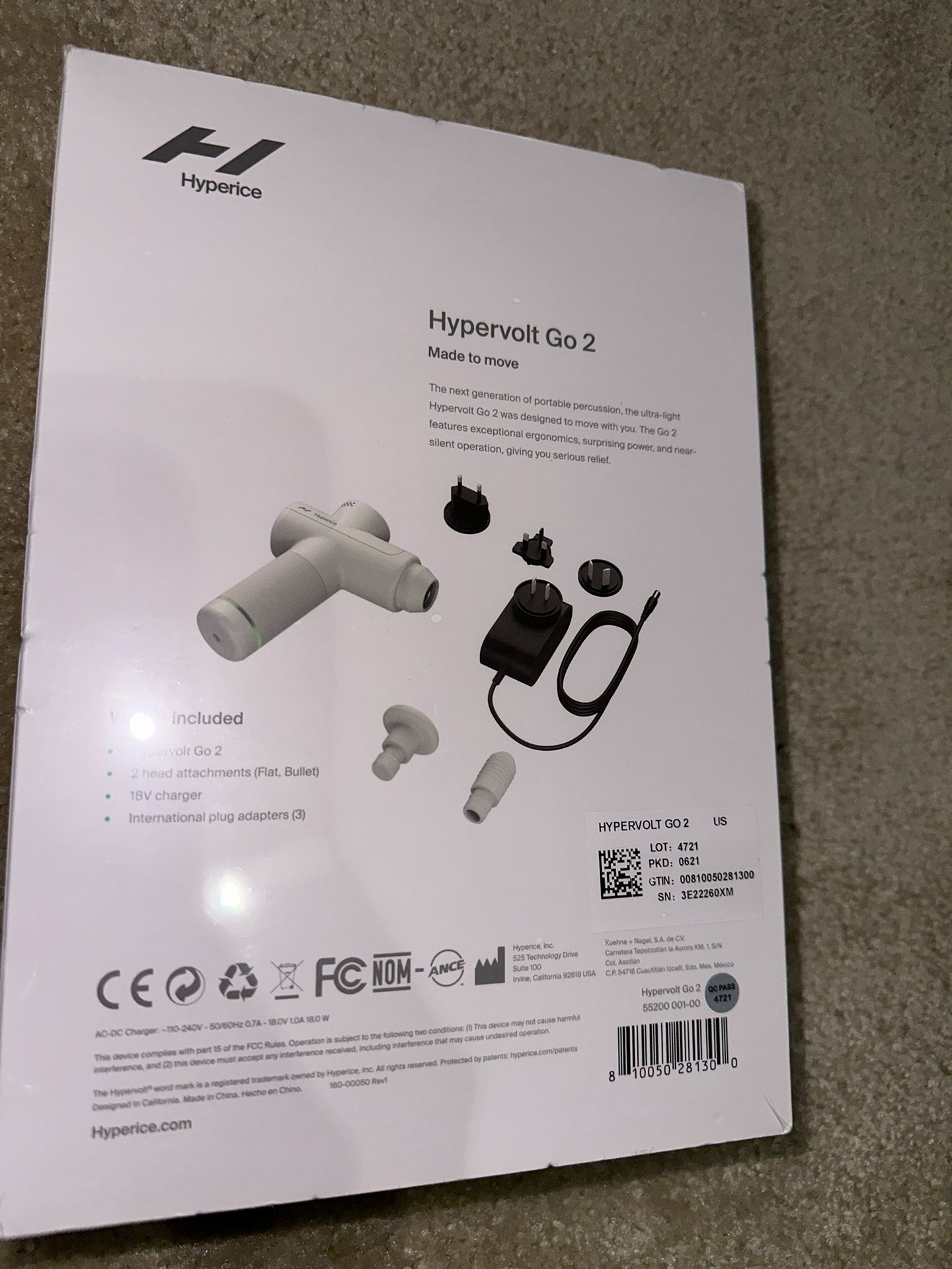 HYPERVOLT GO 2 MASSAGE (brand New)