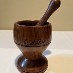 Vintage Wooden Pestle and Mortar