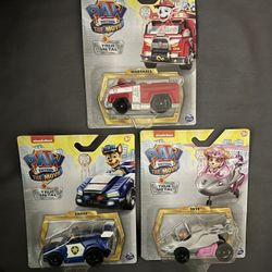 Paw Patrol the Movie True Metal Vehicle Set (Marshall, Chase, Skye)
