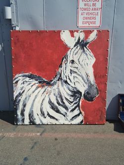 Extra large zebra painting from Pier 1