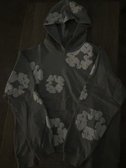 Light Grey Denim Tear Hoodie