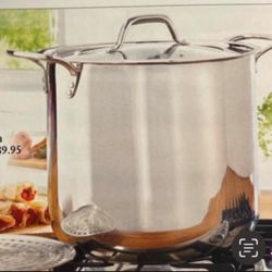 Olla de 25 qt. Clásica de Acero Inoxidable Princess House y parrilla 5840 